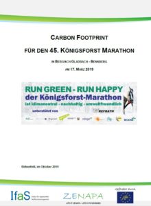 Königsforst-Marathon 2019 - Carbon Footprint - Titelblatt
